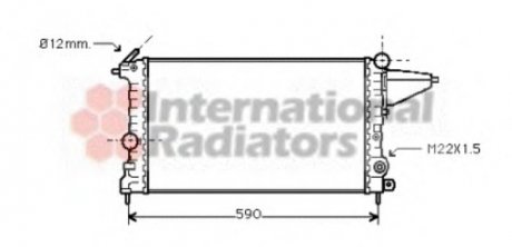 Радиатор vectra a 1.4/1.6 mt 88-95 Van Wezel 37002161 (фото 1)