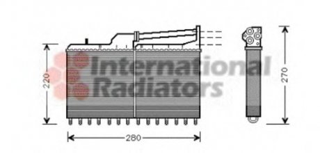Радиатор опалювача heater bmw518-535 e34 87- Van Wezel 06006029 (фото 1)