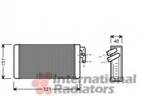 Радиатор опалювача audi 100/200/a6 all mt/at Van Wezel 03006052 (фото 1)