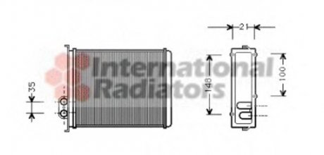 Радиатор опалювача heat vol s/v/c70/850 91- Van Wezel 59006085 (фото 1)