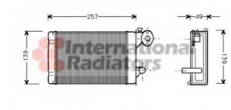 Радиатор опалювача vw polo/transp all 80-94 Van Wezel 58006062 (фото 1)