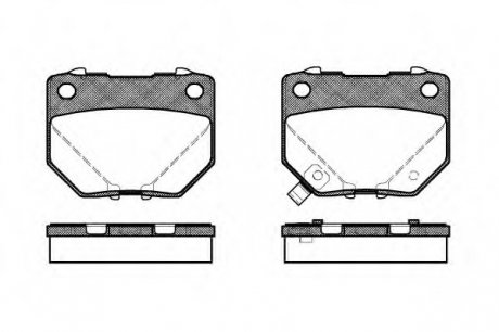 Комплект тормозных колодок, дисковый тормоз REMSA 0365.21 (фото 1)