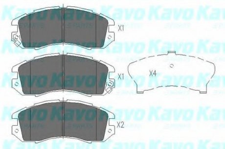 Тормозные колодки дисковые передние KAVO KBP-8010 (фото 1)