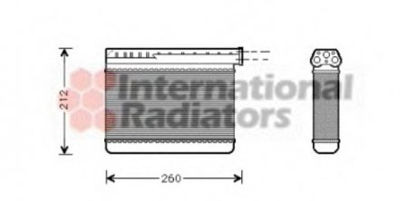 Радиатор опалювача bmw 316->325 mt/at 89- Van Wezel 06006166 (фото 1)