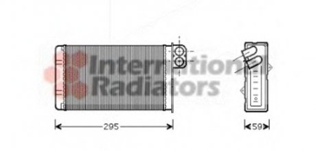 Радиатор опалювача p406 mt/at +/-ac 99-04 Van Wezel 40006240 (фото 1)