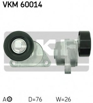 Натяжний ролик, полікліновий ремінь (Вир-во) SKF VKM 60014 (фото 1)