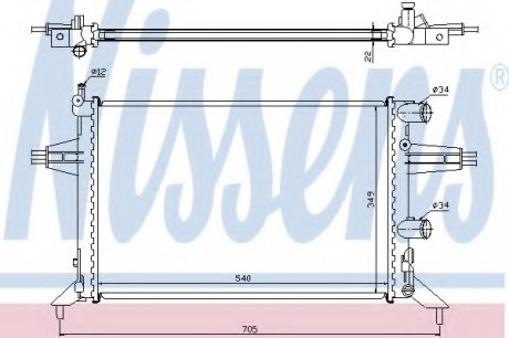 Радиатор системы охлаждения NISSENS 63016 (фото 1)