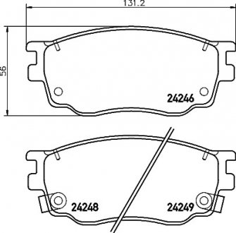 Гальмівні колодки mazda 6 "f "00-16 TEXTAR 2424601 (фото 1)