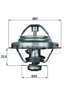 Термостат, охолоджуюча рідина Mahle TX 24 87 D (фото 1)