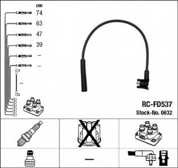Комплект проводів запалення NGK 0632 (фото 1)