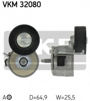 Натяжний ролик, поліклінового ременя (Вир-во) SKF VKM 32080 (фото 1)