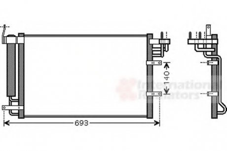 Конденсор кондиционера CERATO ALL MT-AT 04- Van Wezel 83005093 (фото 1)