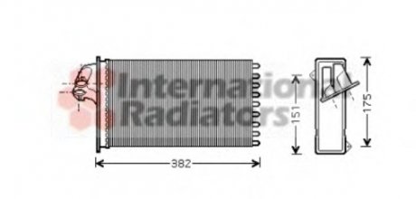 Радиатор опалювача heat mb vito all 95- Van Wezel 30006355 (фото 1)