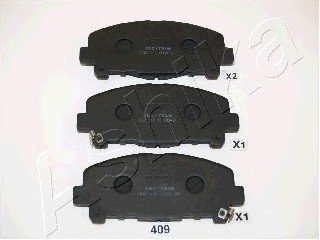 Колодки гальмівні передні дискові HONDA ACCORD VIII (вир-во) ASHIKA 50-04-409 (фото 1)