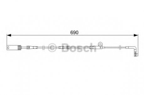 Датчик зносу гальмівних колодок Bosch 1987473046 (фото 1)