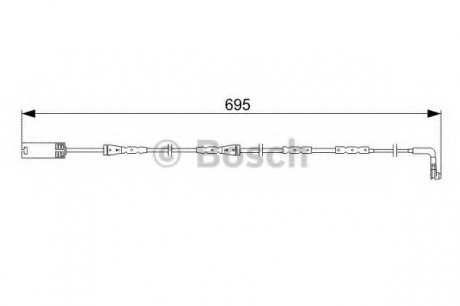 Датчик зношування гальм.колодок Bosch 1987473050 (фото 1)