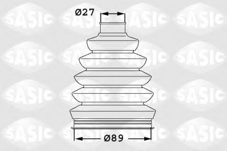 Ремонтний комплект пильника шарніра рівних кутових швидкостей, з елементами монтажу SASIC 1906052 (фото 1)