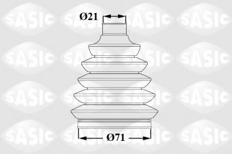 Ремонтний комплект пильника шарніра рівних кутових швидкостей, з елементами монтажу SASIC 1900019 (фото 1)