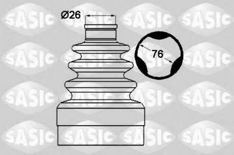 Ремонтний комплект пильника шруса з елементами монтажу SASIC 1904019 (фото 1)