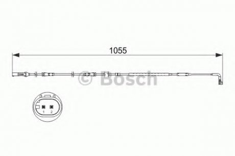 Датчик зношування гальм.колодок BMW 7 "08>> Bosch 1987473506 (фото 1)