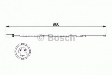 Датчик гальмівних колодок задніх Mini Countryman (R60), Paceman (R61) 1.6/1.6D/2.0D 08.10-10.16 Bosch 1987473523 (фото 1)