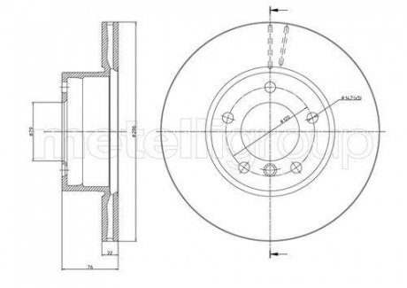 Тормозной диск Metelli 23-0396C