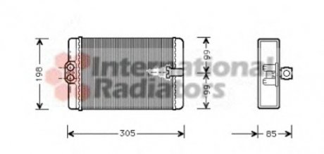 Радиатор опалювача w 202 h / a 03/97- Van Wezel 30006250 (фото 1)