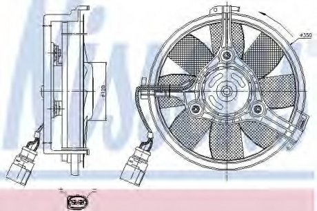 Вентилятор радіатора AUDI, SKODA, VW (вир-во) NISSENS 85547 (фото 1)