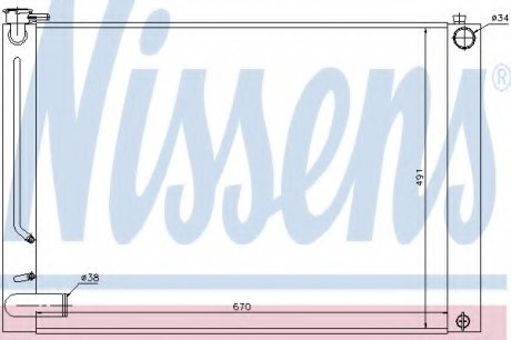 Радиатор охолоджування NISSENS 64660 (фото 1)