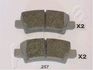 Колодки гальмівні задні дискові TOYOTA COROLLA (вир-во) ASHIKA 51-02-257 (фото 1)