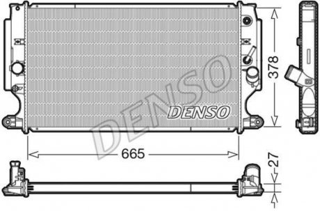 Радиатор, охлаждение двигателя Denso DRM50088 (фото 1)