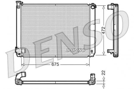Радиатор, охлаждение двигателя Denso DRM51005 (фото 1)