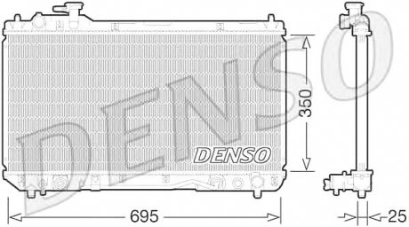Радиатор, охлаждение двигателя Denso DRM50063 (фото 1)