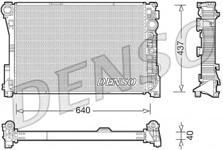 Радіатор охолодження Mercedes-benz DB E212 2.2 OM651 Denso DRM17046 (фото 1)