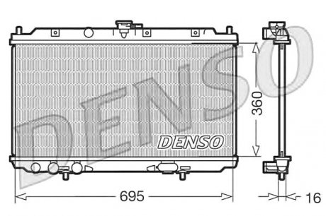 Радіатор, охлаждение двигателя Denso DRM46012 (фото 1)
