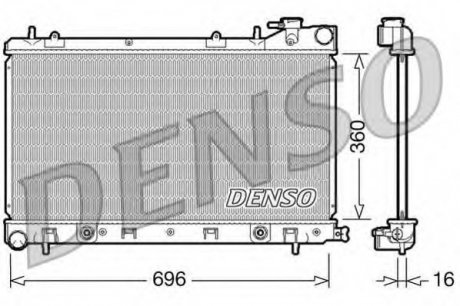 Радіатор, охлаждение двигателя Denso DRM36002 (фото 1)