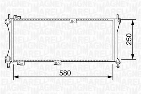 Радиатор, охлаждение двигателя Magneti Marelli 350213814000 (фото 1)