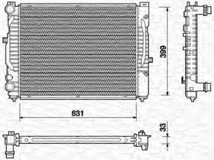 Радіатор, охлаждение двигателя Magneti Marelli 350213712000 (фото 1)