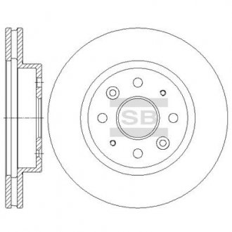 Тормозной диск Sangsin SD2044 (фото 1)