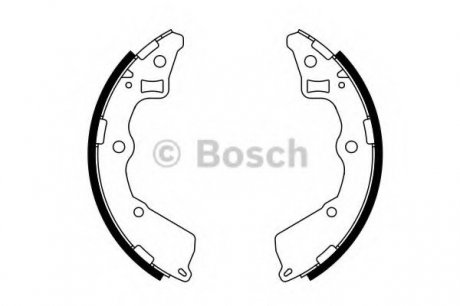 Колодки гальмівні барабанні (комплект 4 шт) Bosch 0986487757 (фото 1)