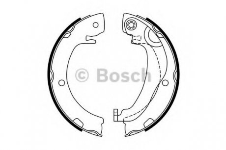 Тормозные колодки барабанні Bosch 0986487763 (фото 1)