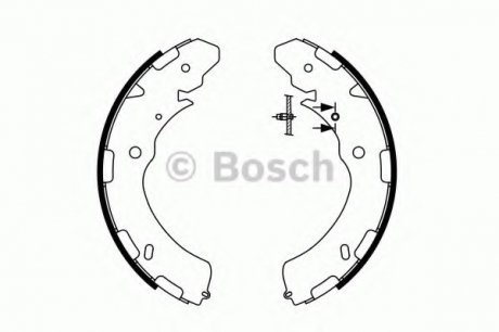 Тормозные колодки барабанные Bosch 0986487758 (фото 1)