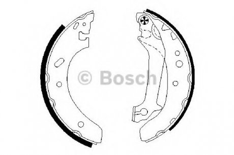 Тормозные колодки барабанні Bosch 0986487674 (фото 1)