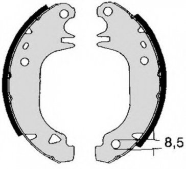 Тормозные колодки барабанні BREMBO S61535 (фото 1)