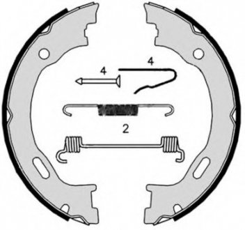 Гальмівні колодки барабанні BREMBO S50515 (фото 1)