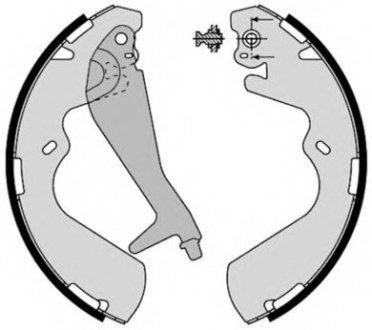 Тормозные колодки барабанные BREMBO S30514 (фото 1)