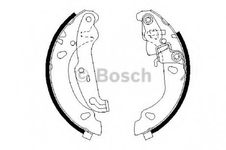 Тормозные колодки барабанные Bosch 0986487624 (фото 1)