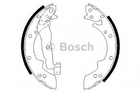 Тормозные колодки барабанні Bosch 0986487076 (фото 1)
