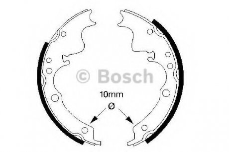Тормозные колодки барабанные Bosch 0986487347 (фото 1)