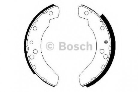 Тормозные колодки барабанні Bosch 0986487242 (фото 1)